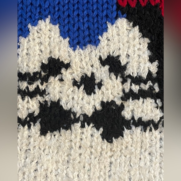 Vintage Carriage Court Blue Knit Cat Kitten Sweater Women’s Large - Picture 5 of 10